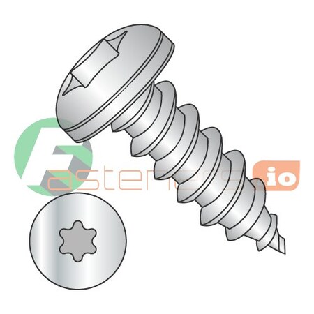 Sheet Metal Screw, #14 x 3/4 in, 18-8 Stainless Steel Pan Head Torx Drive, 1500 PK